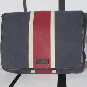 Coach Heritage Web Canvas Striped Messenger Bag